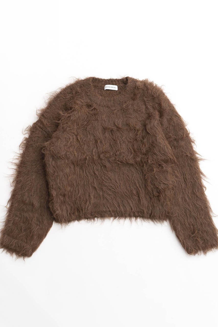 【メゾンスペシャル/MAISON SPECIAL】のFluffy Shaggy Knit Pullover/フラッフィーシャギープルオーバー インテリア・キッズ・メンズ・レディースファッション・服の通販 founy(ファニー) 　ファッション　Fashion　レディースファッション　WOMEN　トップス・カットソー　Tops/Tshirt　ニット　Knit Tops　プルオーバー　Pullover　インナー　Inner　カーディガン　Cardigan　コンパクト　Compact　今季　This Season　定番　Standard　ボトム　Bottom　おすすめ　Recommend　NEW・新作・新着・新入荷　New Arrivals　BRN(ブラウン)|ID: prp329100004162627 ipo3291000000028743760