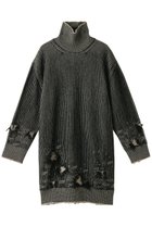 【エムエム6 メゾン マルタン マルジェラ/MM6 Maison Martin Margiela】のハイネックニット ミディドレス ブラック/グリーン|ID: prp329100004162636 ipo3291000000028743783