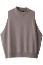 【ミズイロ インド/mizuiro ind】のasymmetry collar wide vest ベスト s.beige|ID:prp329100004162662