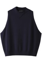 【ミズイロ インド/mizuiro ind】のasymmetry collar wide vest ベスト navy|ID: prp329100004162662 ipo3291000000028743852