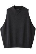 【ミズイロ インド/mizuiro ind】のasymmetry collar wide vest ベスト gray|ID:prp329100004162662