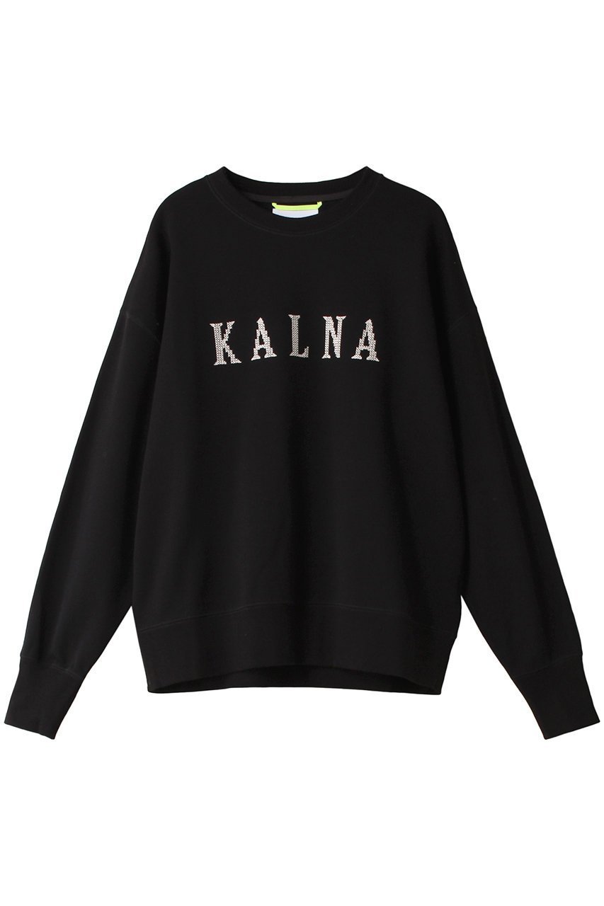 【カルナ/KALNA】のクロス刺しゅう ロゴスウェット プルオーバー インテリア・キッズ・メンズ・レディースファッション・服の通販 founy(ファニー) 　ファッション　Fashion　レディースファッション　WOMEN　トップス・カットソー　Tops/Tshirt　シャツ/ブラウス　Shirts/Blouses　パーカ　Sweats　ロング / Tシャツ　T-Shirts　プルオーバー　Pullover　スウェット　Sweat　カットソー　Cut and Sewn　スウェット　Sweat　スタイリッシュ　Stylish　スリーブ　Sleeve　ロング　Long　NEW・新作・新着・新入荷　New Arrivals　ブラック|ID: prp329100004162679 ipo3291000000028743914