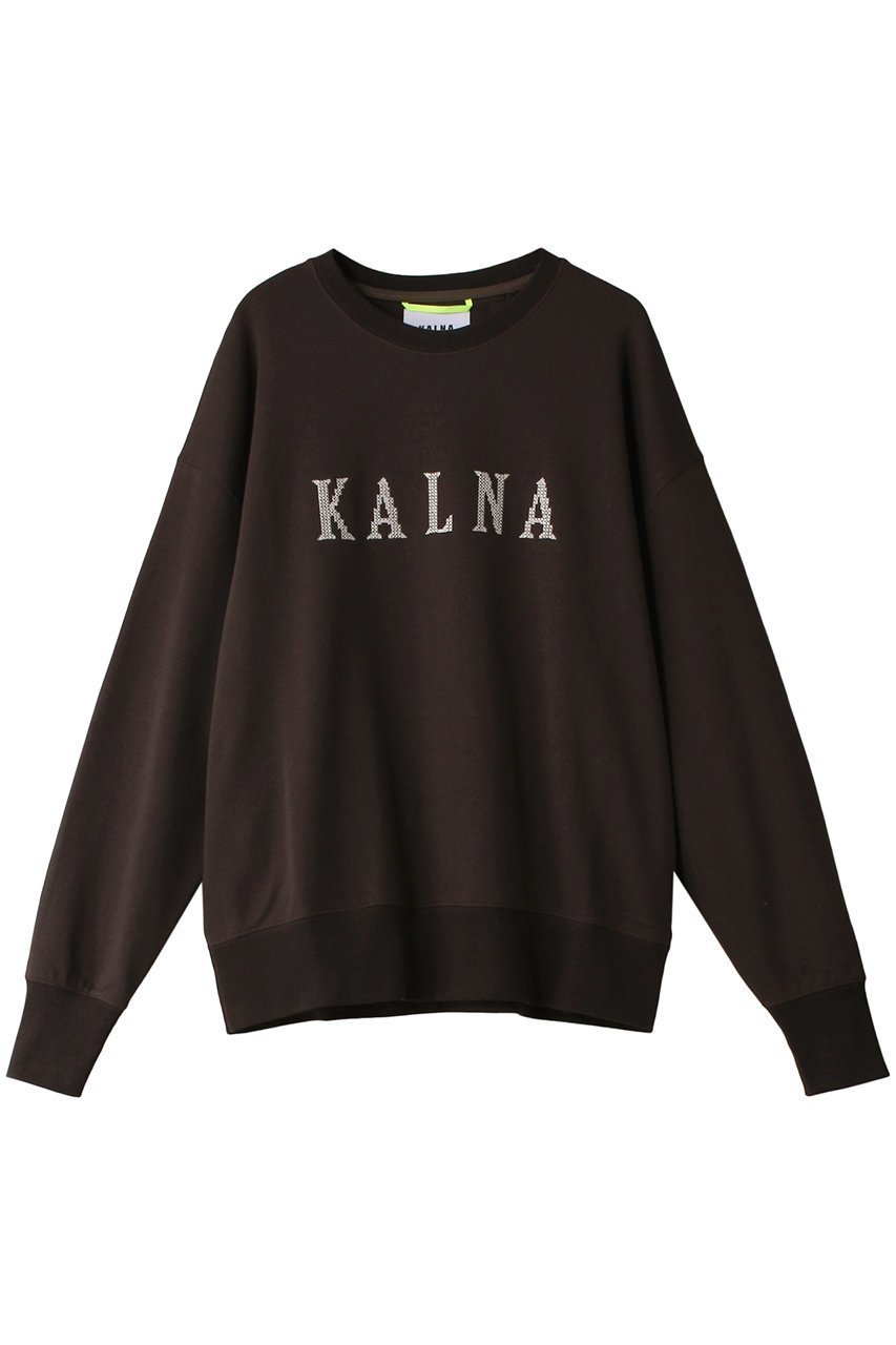 【カルナ/KALNA】のクロス刺しゅう ロゴスウェット プルオーバー インテリア・キッズ・メンズ・レディースファッション・服の通販 founy(ファニー) 　ファッション　Fashion　レディースファッション　WOMEN　トップス・カットソー　Tops/Tshirt　シャツ/ブラウス　Shirts/Blouses　パーカ　Sweats　ロング / Tシャツ　T-Shirts　プルオーバー　Pullover　スウェット　Sweat　カットソー　Cut and Sewn　スウェット　Sweat　スタイリッシュ　Stylish　スリーブ　Sleeve　ロング　Long　NEW・新作・新着・新入荷　New Arrivals　ブラウン|ID: prp329100004162679 ipo3291000000028743915