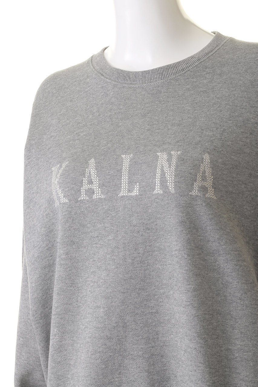 【カルナ/KALNA】のクロス刺しゅう ロゴスウェット プルオーバー 人気、トレンドファッション・服の通販 founy(ファニー) 　ファッション　Fashion　レディースファッション　WOMEN　トップス・カットソー　Tops/Tshirt　シャツ/ブラウス　Shirts/Blouses　パーカ　Sweats　ロング / Tシャツ　T-Shirts　プルオーバー　Pullover　スウェット　Sweat　カットソー　Cut and Sewn　スウェット　Sweat　スタイリッシュ　Stylish　スリーブ　Sleeve　ロング　Long　other-5|ID: prp329100004162679 ipo3291000000031396810
