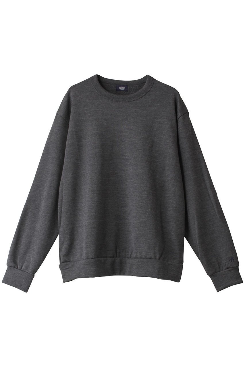 【マルティニーク/martinique】の【Armor-lux】ウール裏毛クルーネック インテリア・キッズ・メンズ・レディースファッション・服の通販 founy(ファニー) 　ファッション　Fashion　レディースファッション　Fashion for Women　トップス・カットソー　Cut & Sew Tops　シャツ・ブラウス・オフィスカジュアル　Elegant Blouses & Button-Ups　ロングTシャツ・Tシャツ　Longline T-Shirts & Tees　カットソー・ベーシックTシャツ　Cut-and-Sewn Tops / Stretch Tees & Basics　おすすめ　Recommended / Our Picks　スリーブ　Sleeve, Long Sleeve / Short Sleeve　セットアップ　Set-Up, Coordinated Outfit　フランス　France, French　ロング　Long, Long-Length　ワーク　Workwear, Utility Style　A/W・秋冬　Autumn/Winter　チャコールグレー|ID: prp329100004164038 ipo3291000000032896653