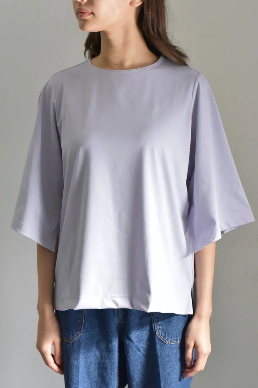 【レリル/lelill】のスリットスリーブTシャツ 人気、トレンドファッション・服の通販 founy(ファニー) 　ファッション　Fashion　レディースファッション　Fashion for Women　トップス・カットソー　Cut & Sew Tops　シャツ・ブラウス・オフィスカジュアル　Elegant Blouses & Button-Ups　ロングTシャツ・Tシャツ　Longline T-Shirts & Tees　カットソー・ベーシックTシャツ　Cut-and-Sewn Tops / Stretch Tees & Basics　ショート　Short, Short Length　スリット　Slit, Slit Detail　スリーブ　Sleeve, Long Sleeve / Short Sleeve　フレア　Flare, Flared　人気　Popular, Best Seller　定番　Standard, Basic Item　other-7|ID: prp329100004165001 ipo3291000000032842799