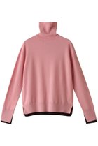 【ベイジ,/BEIGE,】のPOMPE(ポンプ)/ウールカシミヤタートルネックニット Pink×Bordeaux|ID:prp329100004165020