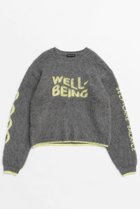 【メゾンスペシャル/MAISON SPECIAL】のWELLBEING Logo Jacquard Knit Sweater/WELLBEINGロゴジャガードニット GRY(グレー)|ID:prp329100004167087