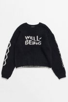 【メゾンスペシャル/MAISON SPECIAL】のWELLBEING Logo Jacquard Knit Sweater/WELLBEINGロゴジャガードニット BLK(ブラック)|ID:prp329100004167087