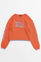 【メゾンスペシャル/MAISON SPECIAL】のWELLBEING Logo Jacquard Knit Sweater/WELLBEINGロゴジャガードニット ORG(オレンジ)|ID:prp329100004167087