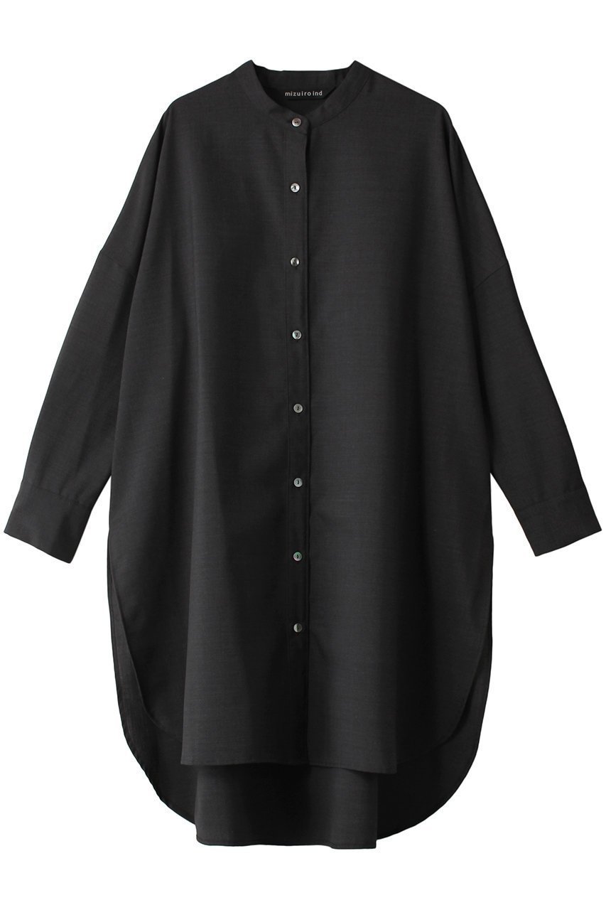 【ミズイロ インド/mizuiro ind】のT/W stand collar shirt tunic チュニック 人気、トレンドファッション・服の通販 founy(ファニー) 　ファッション　Fashion　レディースファッション　Fashion for Women　ワンピース　Dresses　チュニック　Tunic Tops & Dresses　シンプル　Simple, Minimal　スタンド　Stand Collar, Upright Stand　スリット　Slit, Slit Detail　チュニック　Tunic, Long Top　トレンド　Trend, Trending Now　ビッグ　Big, Oversized　ボトム　Bottoms, Lower Wear　 other-1|ID: prp329100004167096 ipo3291000000032922721