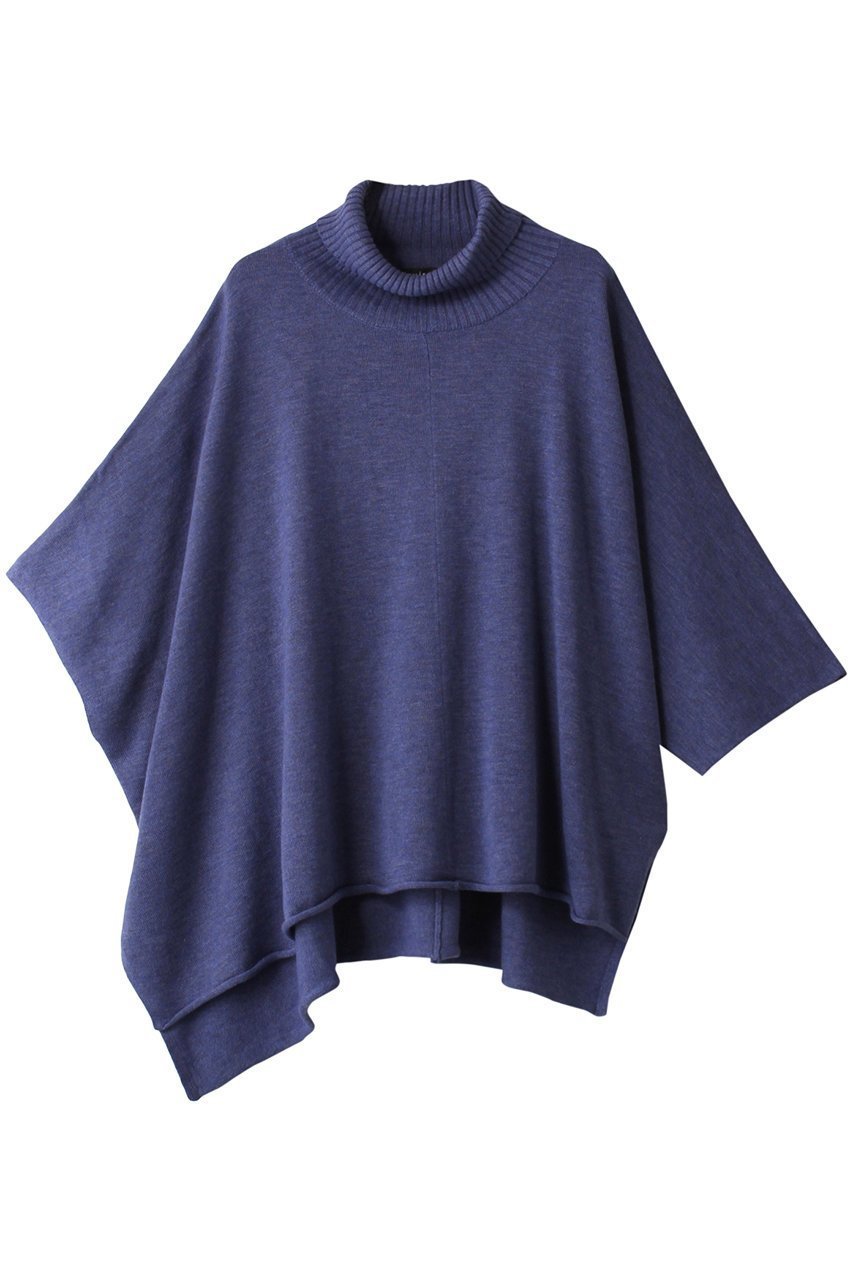 【ミズイロ インド/mizuiro ind】のponcho like high neck P/O プルオーバー インテリア・キッズ・メンズ・レディースファッション・服の通販 founy(ファニー) 　ファッション　Fashion　レディースファッション　WOMEN　トップス・カットソー　Tops/Tshirt　ニット　Knit Tops　プルオーバー　Pullover　アシンメトリー　Asymmetry　シンプル　Simple　ハイネック　High Neck　ポンチョ　Poncho　l.blue|ID: prp329100004167097 ipo3291000000028813485