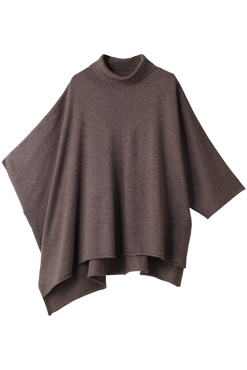 【ミズイロ インド/mizuiro ind】のponcho like high neck P/O プルオーバー インテリア・キッズ・メンズ・レディースファッション・服の通販 founy(ファニー) 　ファッション　Fashion　レディースファッション　WOMEN　トップス・カットソー　Tops/Tshirt　ニット　Knit Tops　プルオーバー　Pullover　アシンメトリー　Asymmetry　シンプル　Simple　ハイネック　High Neck　ポンチョ　Poncho　gray|ID: prp329100004167097 ipo3291000000028813487