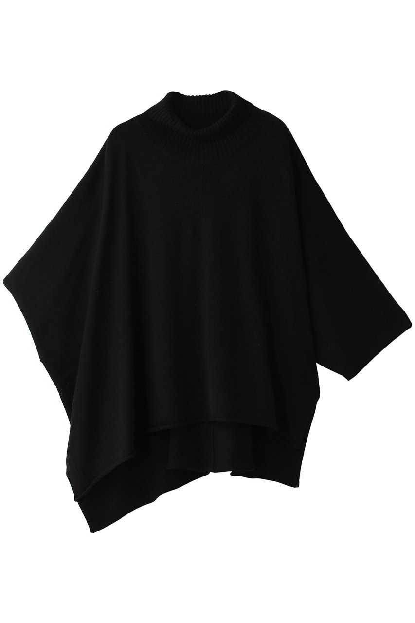 【ミズイロ インド/mizuiro ind】のponcho like high neck P/O プルオーバー インテリア・キッズ・メンズ・レディースファッション・服の通販 founy(ファニー) 　ファッション　Fashion　レディースファッション　WOMEN　トップス・カットソー　Tops/Tshirt　ニット　Knit Tops　プルオーバー　Pullover　アシンメトリー　Asymmetry　シンプル　Simple　ハイネック　High Neck　ポンチョ　Poncho　black|ID: prp329100004167097 ipo3291000000028813489