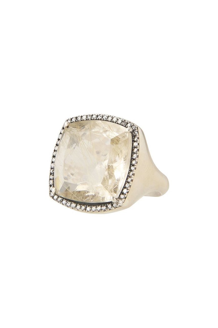 【アドリン ヒュー/Adlin Hue】のRutilated Quartz Canan Pinky リング インテリア・キッズ・メンズ・レディースファッション・服の通販 founy(ファニー) https://founy.com/ ファッション Fashion レディースファッション WOMEN シルバー Silver スクエア Square ビジュー Bijou フォルム Form エレガント 上品 Elegant |ID: prp329100004168337 ipo3291000000028831315