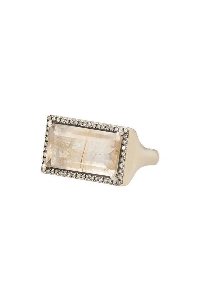 【アドリン ヒュー/Adlin Hue】のRutilated Quartz Canan リング インテリア・キッズ・メンズ・レディースファッション・服の通販 founy(ファニー) https://founy.com/ ファッション Fashion レディースファッション WOMEN スクエア Square ダイヤモンド Diamond パーティ Party フォルム Form リュクス Luxe |ID: prp329100004168340 ipo3291000000028831321