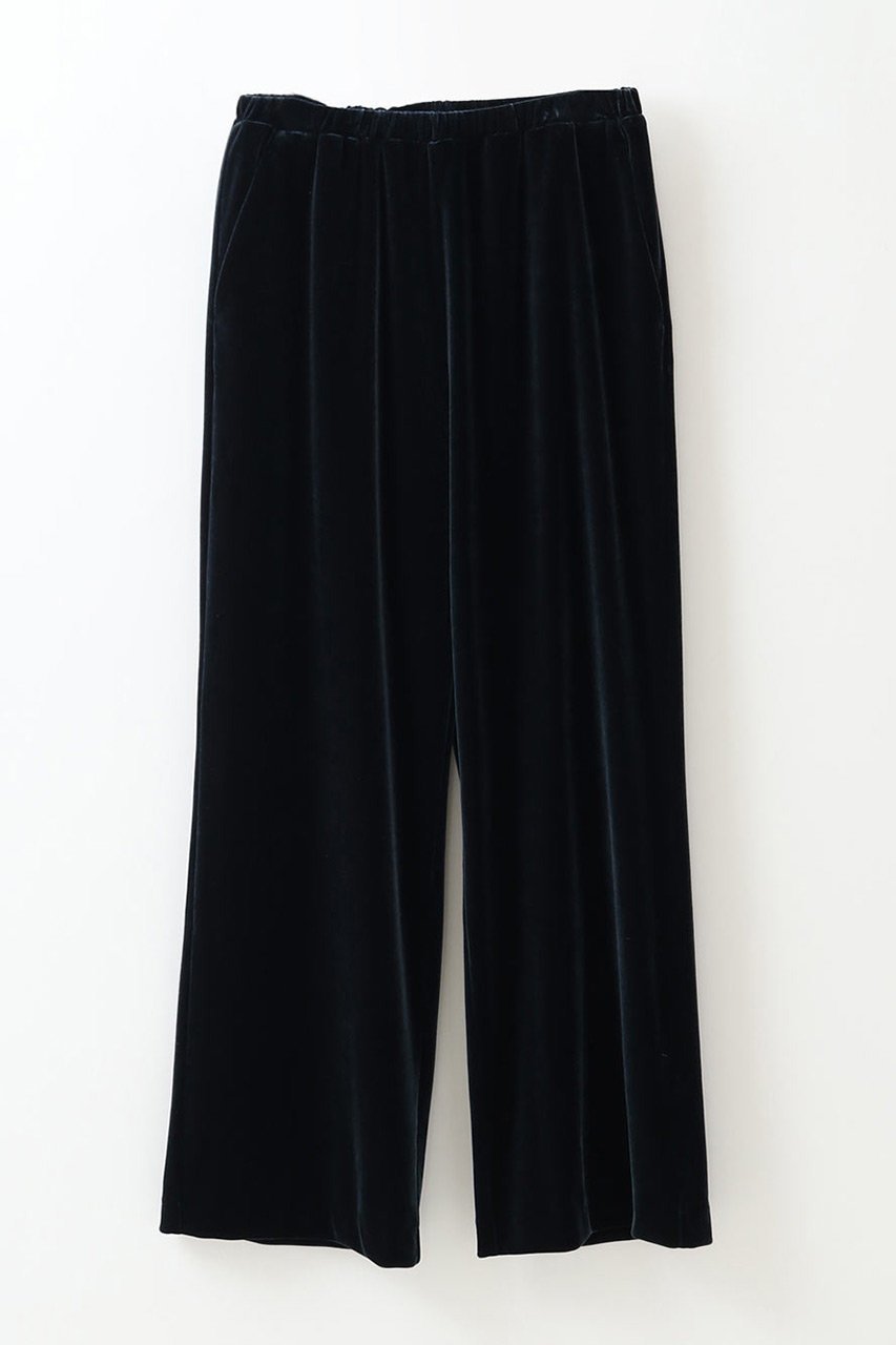 【ハー/HER.】のベロアセミワイドパンツ インテリア・キッズ・メンズ・レディースファッション・服の通販 founy(ファニー) 　ファッション　Fashion　レディースファッション　Fashion for Women　パンツ　Pants & Trousers　ストレート　Straight, Straight Cut　ベロア　Velour, Soft Velvet　ワイド　Wide, Wide Fit　エレガント 上品　Elegant　冬　Winter / This Winter　夏　Summer　定番　Standard, Basic Item　A/W・秋冬　Autumn/Winter　ネイビー|ID: prp329100004168362 ipo3291000000032940863