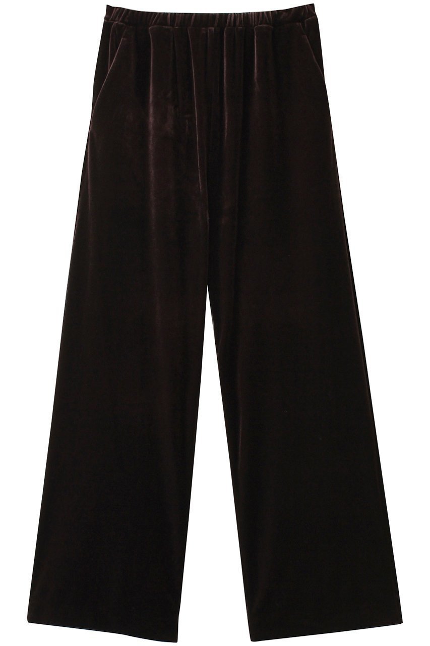 【ハー/HER.】のベロアセミワイドパンツ インテリア・キッズ・メンズ・レディースファッション・服の通販 founy(ファニー) 　ファッション　Fashion　レディースファッション　Fashion for Women　パンツ　Pants & Trousers　ストレート　Straight, Straight Cut　ベロア　Velour, Soft Velvet　ワイド　Wide, Wide Fit　エレガント 上品　Elegant　冬　Winter / This Winter　夏　Summer　定番　Standard, Basic Item　A/W・秋冬　Autumn/Winter　ブラウン|ID: prp329100004168362 ipo3291000000032940872