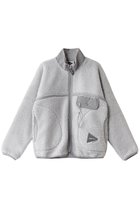 【アンドワンダー/and wander】の【UNISEX】【and wander×gramicci】JQ tape fleece jacket ライトグレー|ID:prp329100004169743