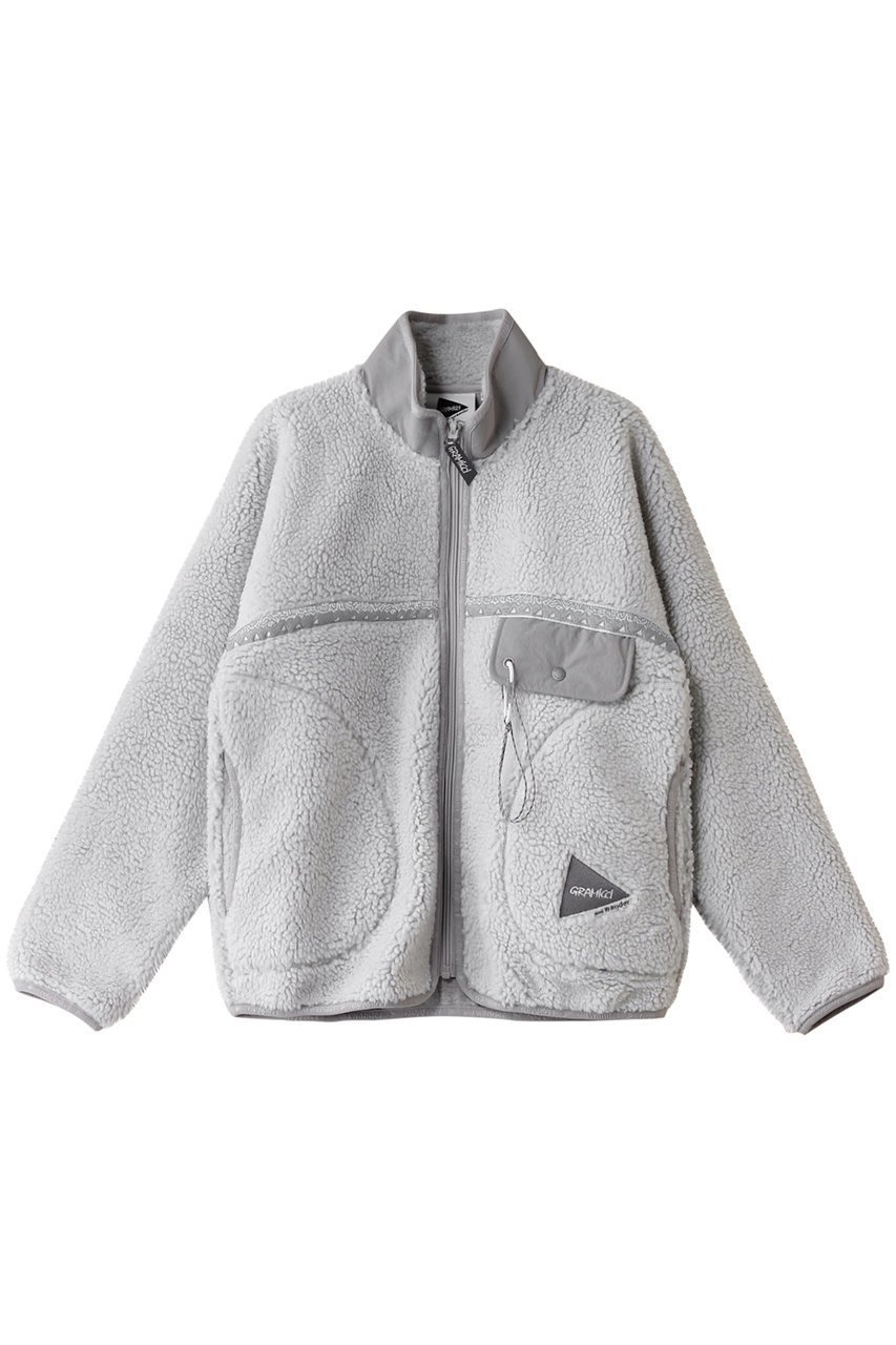 【アンドワンダー/and wander】の【UNISEX】【and wander×gramicci】JQ tape fleece jacket インテリア・キッズ・メンズ・レディースファッション・服の通販 founy(ファニー) 　ファッション　Fashion　レディースファッション　WOMEN　アウター　Coat Outerwear　ジャケット　Jackets　A/W・秋冬　Aw・Autumn/Winter・Fw・Fall-Winter　ユニセックス　Unisex　コラボ　Collaboration　ジャケット　Jacket　ポケット　Pocket　今季　This Season　定番　Standard　NEW・新作・新着・新入荷　New Arrivals　ライトグレー|ID: prp329100004169743 ipo3291000000028850354