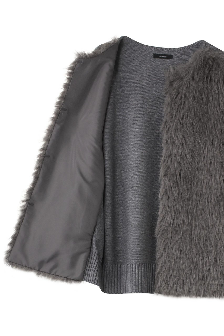 【アルアバイル/allureville】のJQフェイクファーコンビニットジレ 人気、トレンドファッション・服の通販 founy(ファニー) 　ファッション　Fashion　レディースファッション　Fashion for Women　アウター　Coat / Outerwear Collection　レディースジャケット・軽アウター　Jackets　インナー　Innerwear　ジャカード／ジャガード　Jacquard, Woven Pattern　ジャケット　Jacket, Outerwear　フェイクファー　Faux Fur, Imitation Fur　ベスト　Vest, Waistcoat　other-6|ID: prp329100004169784 ipo3291000000032942663