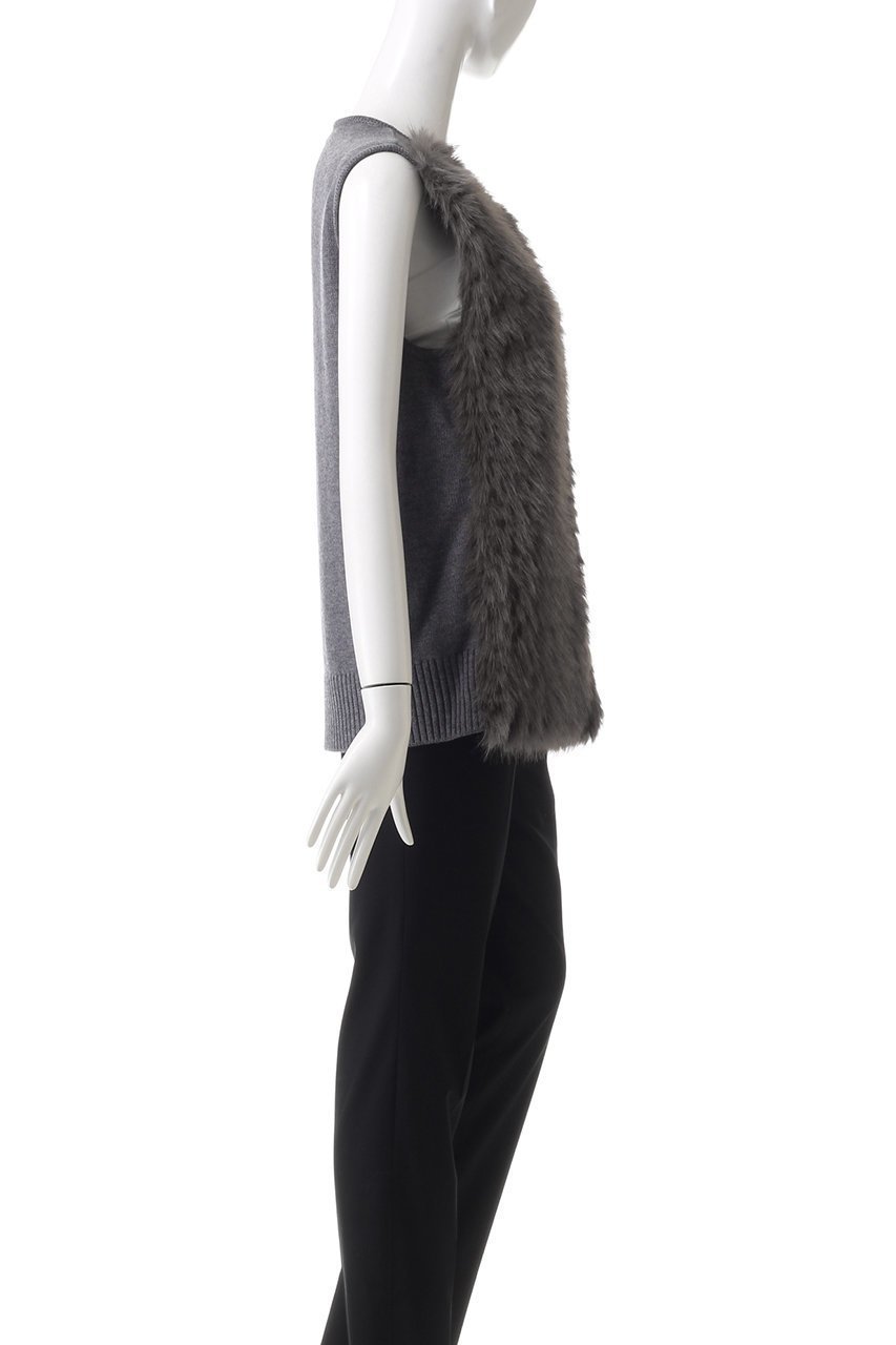 【アルアバイル/allureville】のJQフェイクファーコンビニットジレ 人気、トレンドファッション・服の通販 founy(ファニー) ファッション Fashion レディースファッション Fashion for Women アウター Coat / Outerwear Collection レディースジャケット・軽アウター Jackets インナー Innerwear ジャカード/ジャガード Jacquard, Woven Pattern ジャケット Jacket, Outerwear フェイクファー Faux Fur, Imitation Fur ベスト Vest, Waistcoat 再入荷 Restock / Back in Stock other-3|ID: prp329100004169784 ipo3291000000035054598