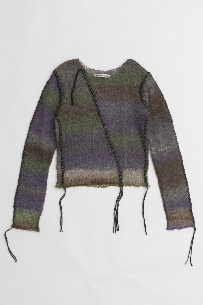 【プランク プロジェクト/PRANK PROJECT】のモヘヤカスリリバーシブルニットトップ/Mohair Blur Reversible Knit Top インテリア・キッズ・メンズ・レディースファッション・服の通販 founy(ファニー) 　ファッション　Fashion　レディースファッション　WOMEN　トップス・カットソー　Tops/Tshirt　ニット　Knit Tops　プルオーバー　Pullover　インナー　Inner　コンパクト　Compact　ジャケット　Jacket　ボーダー　Border　モヘア　Mohair　リバーシブル　Reversible　NEW・新作・新着・新入荷　New Arrivals　無地　Plain Color　PPL(パープル)|ID: prp329100004169795 ipo3291000000028850573