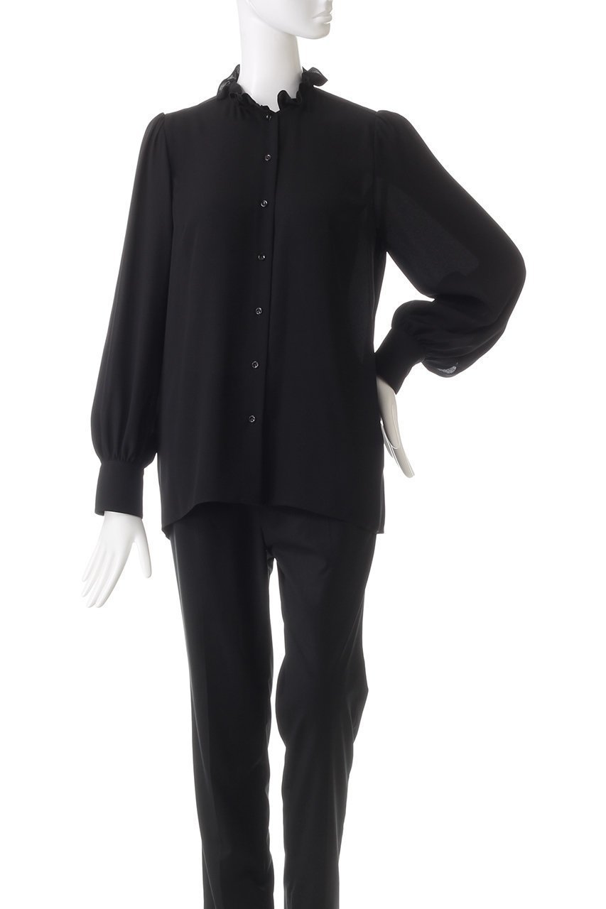 【デザイン ワークス/DESIGN WORKS】のバックサテンアムンゼンブラウス 人気、トレンドファッション・服の通販 founy(ファニー) 　ファッション　Fashion　レディースファッション　Fashion for Women　トップス・カットソー　Cut & Sew Tops　シャツ・ブラウス・オフィスカジュアル　Elegant Blouses & Button-Ups　バッグ　Bags　おすすめ　Recommended / Our Picks　エレガント 上品　Elegant　ジャケット　Jacket, Outerwear　スリーブ　Sleeve, Long Sleeve / Short Sleeve　デニム　Denim, Jeans Material　ファブリック　Fabric, Textile　フリル　Frill, Ruffle　ロング　Long, Long-Length　other-2|ID: prp329100004169816 ipo3291000000032865821