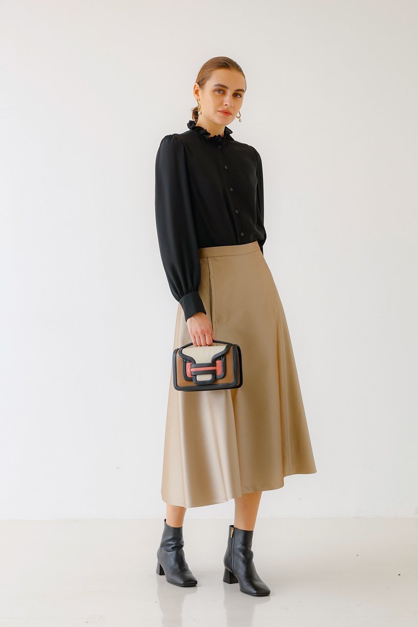 【デザイン ワークス/DESIGN WORKS】のバックサテンアムンゼンブラウス 人気、トレンドファッション・服の通販 founy(ファニー) 　ファッション　Fashion　レディースファッション　Fashion for Women　トップス・カットソー　Cut & Sew Tops　シャツ・ブラウス・オフィスカジュアル　Elegant Blouses & Button-Ups　バッグ　Bags　おすすめ　Recommended / Our Picks　エレガント 上品　Elegant　ジャケット　Jacket, Outerwear　スリーブ　Sleeve, Long Sleeve / Short Sleeve　デニム　Denim, Jeans Material　ファブリック　Fabric, Textile　フリル　Frill, Ruffle　ロング　Long, Long-Length　other-6|ID: prp329100004169816 ipo3291000000034955563