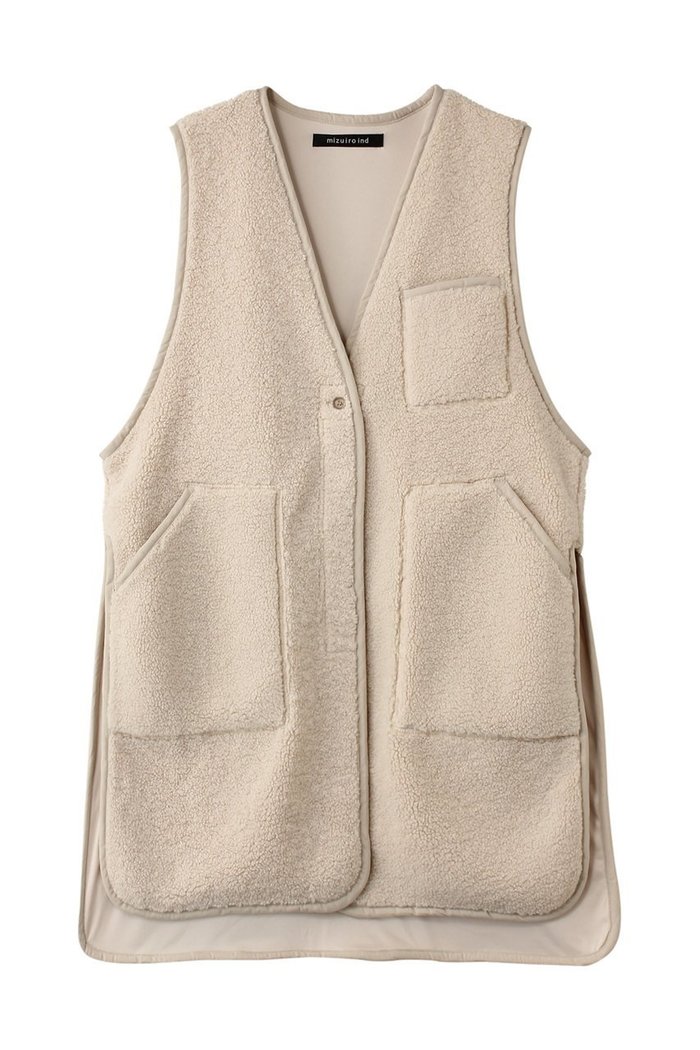 【ミズイロ インド/mizuiro ind】のboa long vest ベスト インテリア・キッズ・メンズ・レディースファッション・服の通販 founy(ファニー) https://founy.com/ ファッション Fashion レディースファッション WOMEN アウター Coat Outerwear ジャケット Jackets インナー Inner ジャケット Jacket スリット Slit パイピング Piping ベスト Vest ポケット Pocket モコモコ Fluffy モッズコート Mod Coat ライナー Liner 冬 Winter 秋 Autumn/Fall |ID: prp329100004169824 ipo3291000000028850666