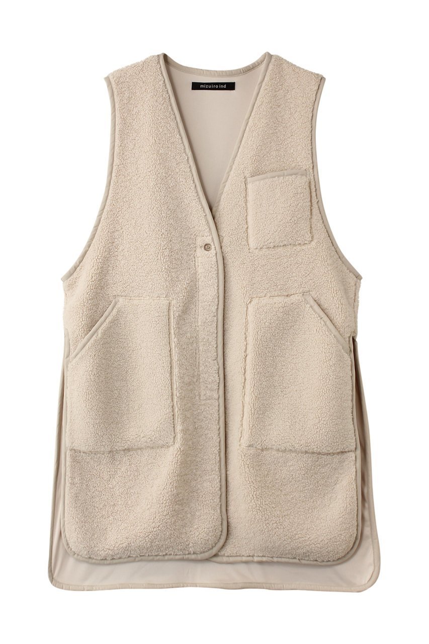 【ミズイロ インド/mizuiro ind】のboa long vest ベスト 人気、トレンドファッション・服の通販 founy(ファニー) 　ファッション　Fashion　レディースファッション　WOMEN　アウター　Coat Outerwear　ジャケット　Jackets　インナー　Inner　ジャケット　Jacket　スリット　Slit　パイピング　Piping　ベスト　Vest　ポケット　Pocket　モコモコ　Fluffy　モッズコート　Mod Coat　ライナー　Liner　冬　Winter　NEW・新作・新着・新入荷　New Arrivals　秋　Autumn/Fall　 other-1|ID: prp329100004169824 ipo3291000000028850666