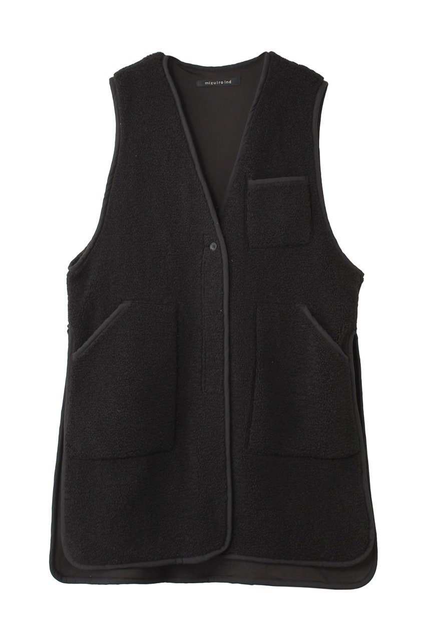 【ミズイロ インド/mizuiro ind】のboa long vest ベスト インテリア・キッズ・メンズ・レディースファッション・服の通販 founy(ファニー) 　ファッション　Fashion　レディースファッション　WOMEN　アウター　Coat Outerwear　ジャケット　Jackets　インナー　Inner　ジャケット　Jacket　スリット　Slit　パイピング　Piping　ベスト　Vest　ポケット　Pocket　モコモコ　Fluffy　モッズコート　Mod Coat　ライナー　Liner　冬　Winter　NEW・新作・新着・新入荷　New Arrivals　秋　Autumn/Fall　c.gray|ID: prp329100004169824 ipo3291000000028850669