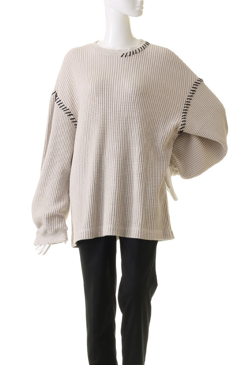 【メゾンスペシャル/MAISON SPECIAL】の【UNISEX】オニワッフルダメージロングスリーブプルオーバー 人気、トレンドファッション・服の通販 founy(ファニー) 　ファッション　Fashion　レディースファッション　Fashion for Women　トップス・カットソー　Cut & Sew Tops　シャツ・ブラウス・オフィスカジュアル　Elegant Blouses & Button-Ups　ロングTシャツ・Tシャツ　Longline T-Shirts & Tees　カジュアルプルオーバー・ニットトップス　Pullovers & Knit Tops / Casual Pullovers　カットソー・ベーシックTシャツ　Cut-and-Sewn Tops / Stretch Tees & Basics　ユニセックス　Unisex, Genderless　スリーブ　Sleeve, Long Sleeve / Short Sleeve　ダメージ　Distressed, Destroyed　ハンド　Hand, Handmade　ロング　Long, Long-Length　ワッフル　Waffle, Waffle Knit　other-2|ID: prp329100004169827 ipo3291000000032894899