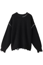 【メゾンスペシャル/MAISON SPECIAL】の【UNISEX】クルーネックダメージニット 人気、トレンドファッション・服の通販 founy(ファニー) ファッション Fashion レディースファッション WOMEN トップス・カットソー Tops/Tshirt ニット Knit Tops プルオーバー Pullover ユニセックス Unisex おすすめ Recommend ダメージ Damage ハンド Hand NEW・新作・新着・新入荷 New Arrivals thumbnail BLK(ブラック)|ID: prp329100004169830 ipo3291000000028850692