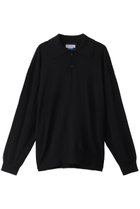 【メゾンスペシャル/MAISON SPECIAL】の【UNISEX】S120ハイゲージニットポロPO BLK(ブラック)|ID:prp329100004169831