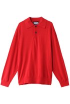 【メゾンスペシャル/MAISON SPECIAL】の【UNISEX】S120ハイゲージニットポロPO RED(レッド)|ID:prp329100004169831