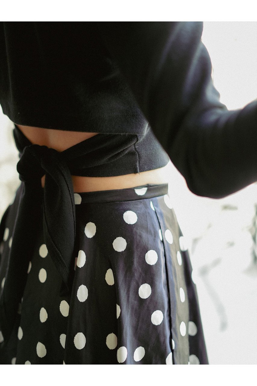【アロー/aLORS】のHaut court ouvert au dos Ondine 人気、トレンドファッション・服の通販 founy(ファニー) 　ファッション　Fashion　レディースファッション　WOMEN　トップス・カットソー　Tops/Tshirt　シャツ/ブラウス　Shirts/Blouses　ロング / Tシャツ　T-Shirts　カットソー　Cut and Sewn　スリーブ　Sleeve　ドット　Dot　フィット　Fit　リボン　Ribbon　ロング　Long　other-6|ID: prp329100004171536 ipo3291000000031369466
