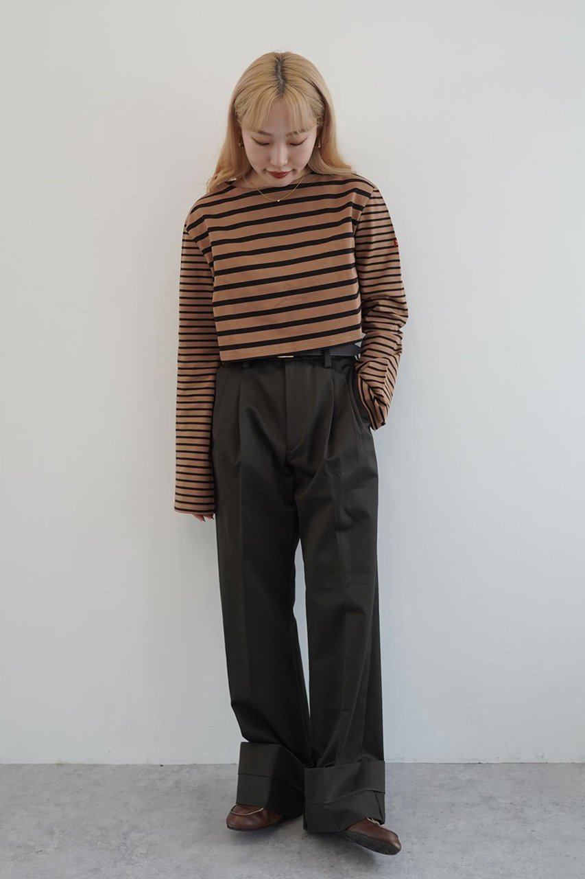 【アロー/aLORS】のHaut mariniere【a】 人気、トレンドファッション・服の通販 founy(ファニー) 　ファッション　Fashion　レディースファッション　Fashion for Women　トップス・カットソー　Cut & Sew Tops　シャツ・ブラウス・オフィスカジュアル　Elegant Blouses & Button-Ups　ロングTシャツ・Tシャツ　Longline T-Shirts & Tees　カットソー・ベーシックTシャツ　Cut-and-Sewn Tops / Stretch Tees & Basics　スリーブ　Sleeve, Long Sleeve / Short Sleeve　デニム　Denim, Jeans Material　ボーダー　Border, Stripe　ロング　Long, Long-Length　other-4|ID: prp329100004171537 ipo3291000000032895558