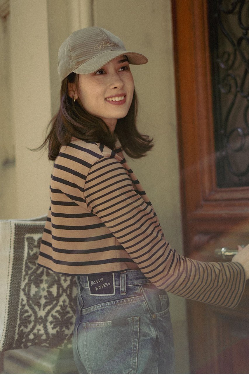 【アロー/aLORS】のHaut mariniere【a】 人気、トレンドファッション・服の通販 founy(ファニー) 　ファッション　Fashion　レディースファッション　Fashion for Women　トップス・カットソー　Cut & Sew Tops　シャツ・ブラウス・オフィスカジュアル　Elegant Blouses & Button-Ups　ロングTシャツ・Tシャツ　Longline T-Shirts & Tees　カットソー・ベーシックTシャツ　Cut-and-Sewn Tops / Stretch Tees & Basics　スリーブ　Sleeve, Long Sleeve / Short Sleeve　デニム　Denim, Jeans Material　ボーダー　Border, Stripe　ロング　Long, Long-Length　other-7|ID: prp329100004171537 ipo3291000000032895568