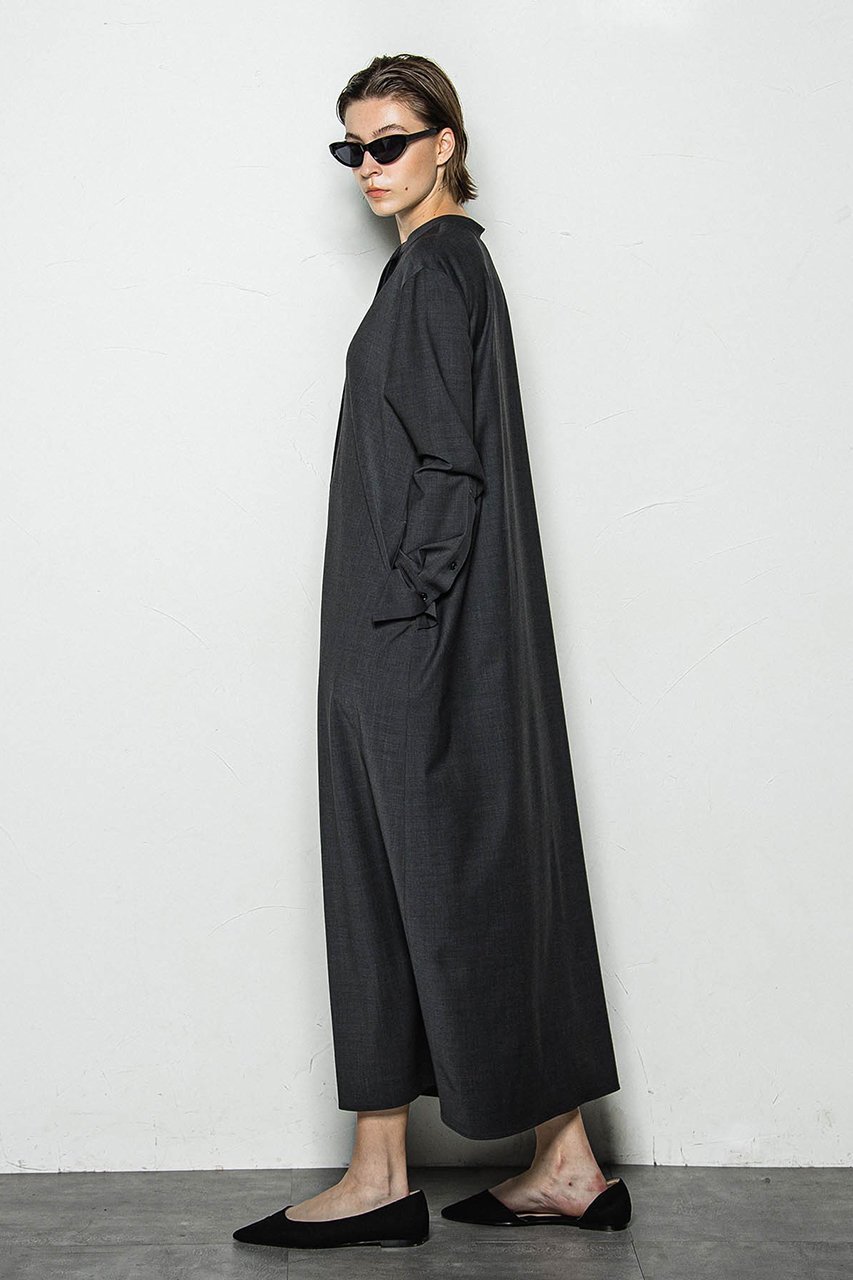 【エッセン ロートレアモン/ESSEN LAUTREAMONT】のT/W 2WAY スタンドカラードレス 人気、トレンドファッション・服の通販 founy(ファニー) 　ファッション　Fashion　レディースファッション　Fashion for Women　ワンピース　Dresses　フォーマル・パーティードレス・結婚式用ドレス　Elegant & Casual Dresses　チュニック　Tunic Tops & Dresses　スタンド　Stand Collar, Upright Stand　ストレッチ　Stretch, Stretchy Fabric　チュニック　Tunic, Long Top　ドレス　Dress, One-Piece　フロント　Front, Front Design　ロング　Long, Long-Length　other-2|ID: prp329100004171571 ipo3291000000032886752