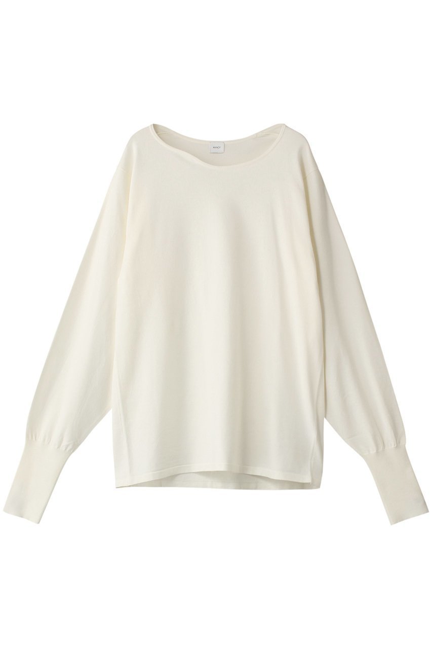 【マノフ/MANOF】のCURVE NECK KNIT TOPS ニット/セーター 人気、トレンドファッション・服の通販 founy(ファニー) 　ファッション　Fashion　レディースファッション　WOMEN　トップス・カットソー　Tops/Tshirt　ニット　Knit Tops　プルオーバー　Pullover　インナー　Inner　シンプル　Simple　スリーブ　Sleeve　セーター　Sweater　デコルテ　Decolletage　フィット　Fit　ボトム　Bottom　NEW・新作・新着・新入荷　New Arrivals　 other-1|ID: prp329100004172667 ipo3291000000028889979