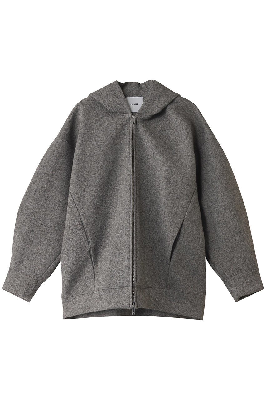 【クラネ/CLANE】のCONSTRUCTIVE BONDING HOODIE パーカー インテリア・キッズ・メンズ・レディースファッション・服の通販 founy(ファニー) 　ファッション　Fashion　レディースファッション　WOMEN　トップス・カットソー　Tops/Tshirt　シャツ/ブラウス　Shirts/Blouses　パーカ　Sweats　ロング / Tシャツ　T-Shirts　カットソー　Cut and Sewn　カットソー　Cut And Sew　ショート　Short　ジップ　Zip　スリーブ　Sleeve　パーカー　Hoodie　ボンディング　Bonding　エレガント 上品　Elegant　NEW・新作・新着・新入荷　New Arrivals　MIX|ID: prp329100004172670 ipo3291000000028889991