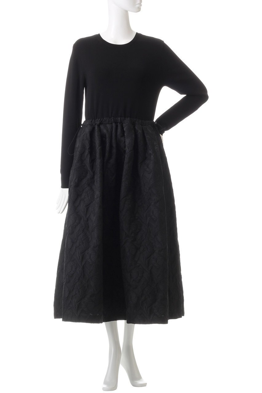 【アドーア/ADORE】のフローラルジャガードワンピース 人気、トレンドファッション・服の通販 founy(ファニー) 　ファッション　Fashion　レディースファッション　Fashion for Women　ワンピース　Dresses　チュニック　Tunic Tops & Dresses　ジャカード／ジャガード　Jacquard, Woven Pattern　ジャケット　Jacket, Outerwear　チュニック　Tunic, Long Top　ドッキング　Docking, Mixed Material　フラワー　Flower, Floral　モチーフ　Motif, Design Theme　リブニット　Rib Knit, Ribbed Knit　ロング　Long, Long-Length　other-2|ID: prp329100004172678 ipo3291000000032892517