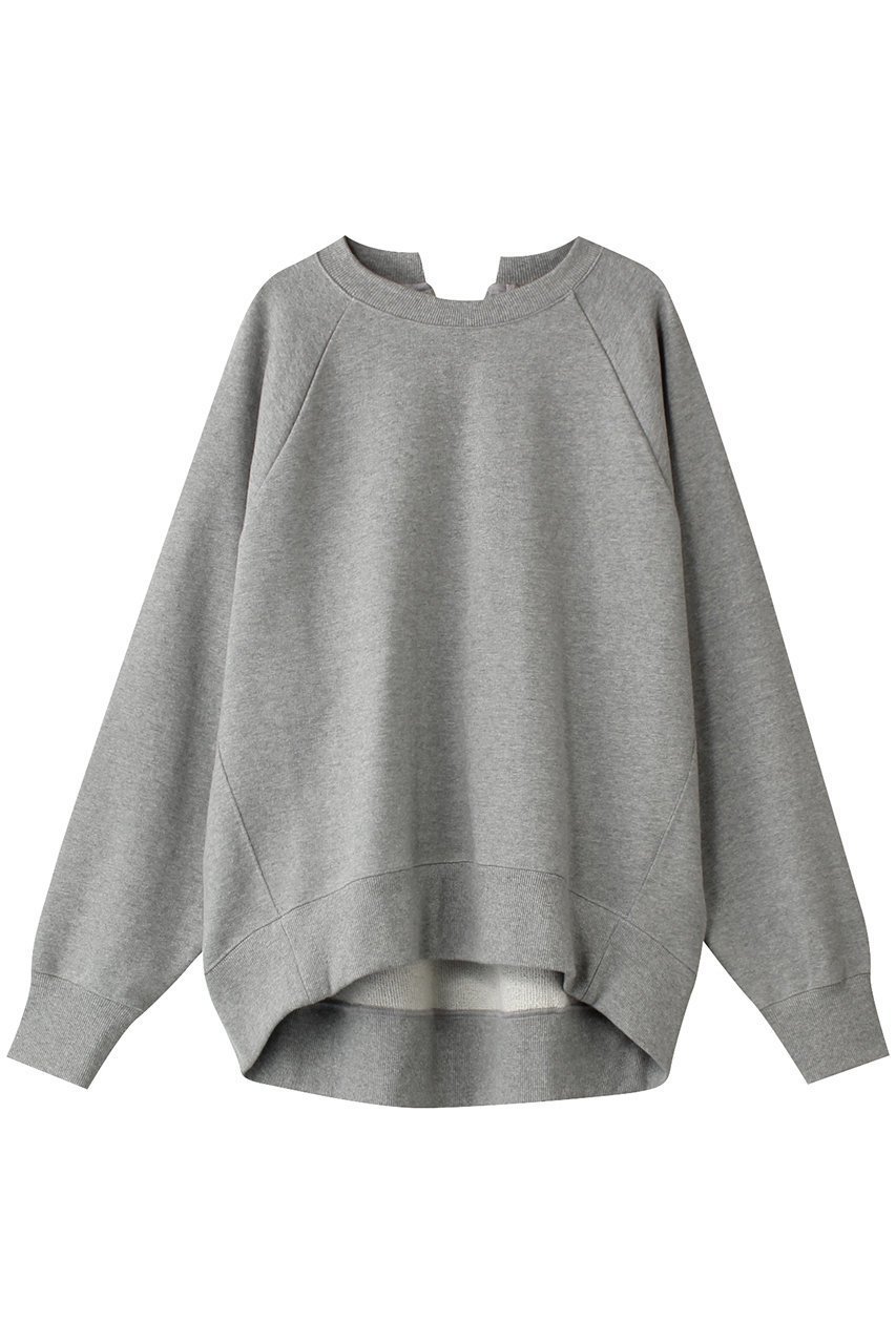 【プルミエ アロンディスモン/1er Arrondissement】の【WEB限定カラーあり】【SOLto】レースアップスウェット インテリア・キッズ・メンズ・レディースファッション・服の通販 founy(ファニー) 　ファッション　Fashion　レディースファッション　Fashion for Women　トップス・カットソー　Cut & Sew Tops　シャツ・ブラウス・オフィスカジュアル　Elegant Blouses & Button-Ups　レディースパーカー・カジュアルフーディー　Casual Hoodies & Sweatshirts　ロングTシャツ・Tシャツ　Longline T-Shirts & Tees　スウェット・クルーネックトップス　Sweatshirts & Crewnecks / Relaxed Fit Sweat Tops　カットソー・ベーシックTシャツ　Cut-and-Sewn Tops / Stretch Tees & Basics　レース　Lace, Lace Fabric　ライトグレー|ID: prp329100004172687 ipo3291000000032894949