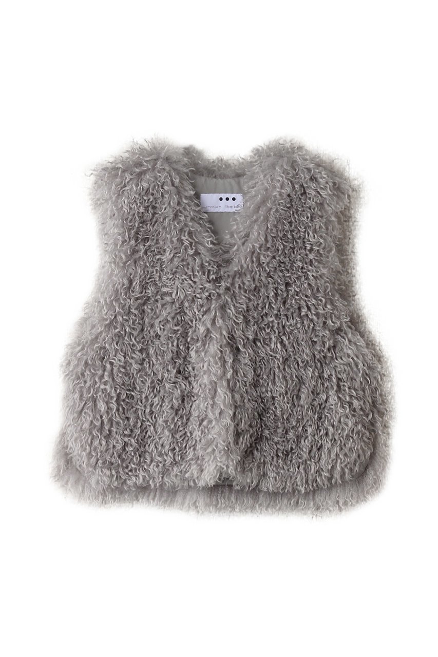 【スリー ドッツ/three dots】のウェイビーファー ショートジレ インテリア・キッズ・メンズ・レディースファッション・服の通販 founy(ファニー) 　ファッション　Fashion　レディースファッション　Fashion for Women　アウター　Coat / Outerwear Collection　レディースジャケット・軽アウター　Jackets　シンプル　Simple, Minimal　ジャケット　Jacket, Outerwear　パーティ　Party, Party Style　ベスト　Vest, Waistcoat　ベーシック　Basic, Essential　A/W・秋冬　Autumn/Winter　グレー|ID: prp329100004173269 ipo3291000000035949040