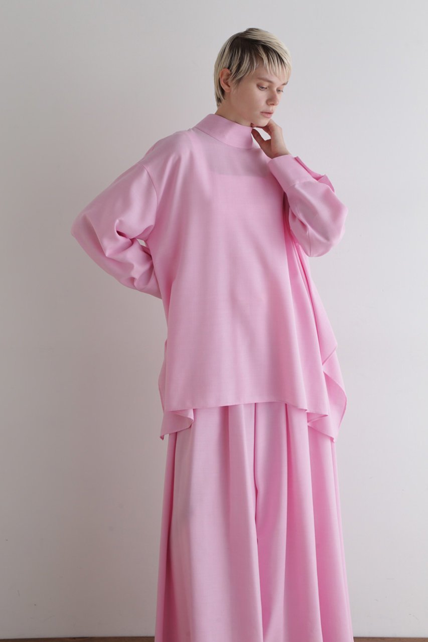 【ル フィル/LE PHIL】のドライウールスタンドブラウス 人気、トレンドファッション・服の通販 founy(ファニー) 　ファッション　Fashion　レディースファッション　Fashion for Women　トップス・カットソー　Cut & Sew Tops　シャツ・ブラウス・オフィスカジュアル　Elegant Blouses & Button-Ups　おすすめ　Recommended / Our Picks　スタンド　Stand Collar, Upright Stand　スリーブ　Sleeve, Long Sleeve / Short Sleeve　ドレープ　Drape, Draping Fabric　ロング　Long, Long-Length　other-3|ID: prp329100004173277 ipo3291000000032891335