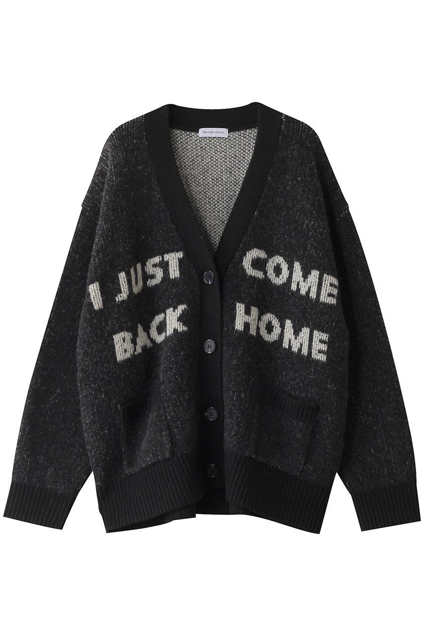 【メゾンスペシャル/MAISON SPECIAL】のLogo Jacquard Knit Cardigan/ロゴジャガードニットカーデ インテリア・キッズ・メンズ・レディースファッション・服の通販 founy(ファニー) 　ファッション　Fashion　レディースファッション　Fashion for Women　トップス・カットソー　Cut & Sew Tops　ニット　Knit Tops & Sweaters　カーディガン・羽織り　Layered Style Cardigans　カーディガン　Cardigan, Knitwear　ポケット　Pocket, Pocket Detail　BLK(ブラック)|ID: prp329100004173945 ipo3291000000032965016