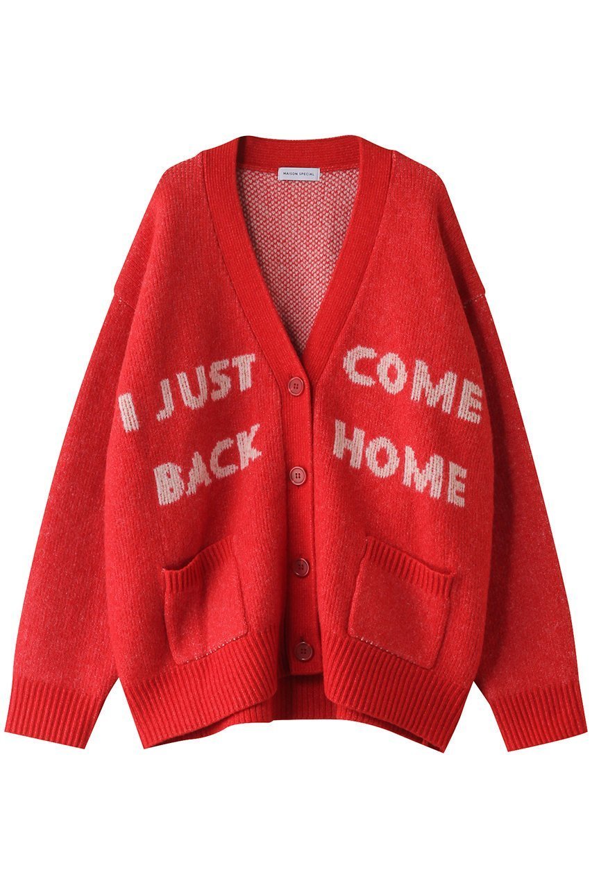 【メゾンスペシャル/MAISON SPECIAL】のLogo Jacquard Knit Cardigan/ロゴジャガードニットカーデ インテリア・キッズ・メンズ・レディースファッション・服の通販 founy(ファニー) 　ファッション　Fashion　レディースファッション　Fashion for Women　トップス・カットソー　Cut & Sew Tops　ニット　Knit Tops & Sweaters　カーディガン・羽織り　Layered Style Cardigans　カーディガン　Cardigan, Knitwear　ポケット　Pocket, Pocket Detail　RED(レッド)|ID: prp329100004173945 ipo3291000000032965027