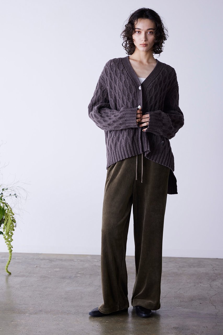 【マリリンムーン/MARILYN MOON】の【WALANCE】コットンベロアワイドパンツ 人気、トレンドファッション・服の通販 founy(ファニー) 　ファッション　Fashion　レディースファッション　Fashion for Women　パンツ　Pants & Trousers　なめらか　Smooth, Silky Texture　シンプル　Simple, Minimal　スウェット / スエット　Sweatshirt, Sweatwear　ベロア　Velour, Soft Velvet　ワイド　Wide, Wide Fit　エレガント 上品　Elegant　other-7|ID: prp329100004173946 ipo3291000000032937450