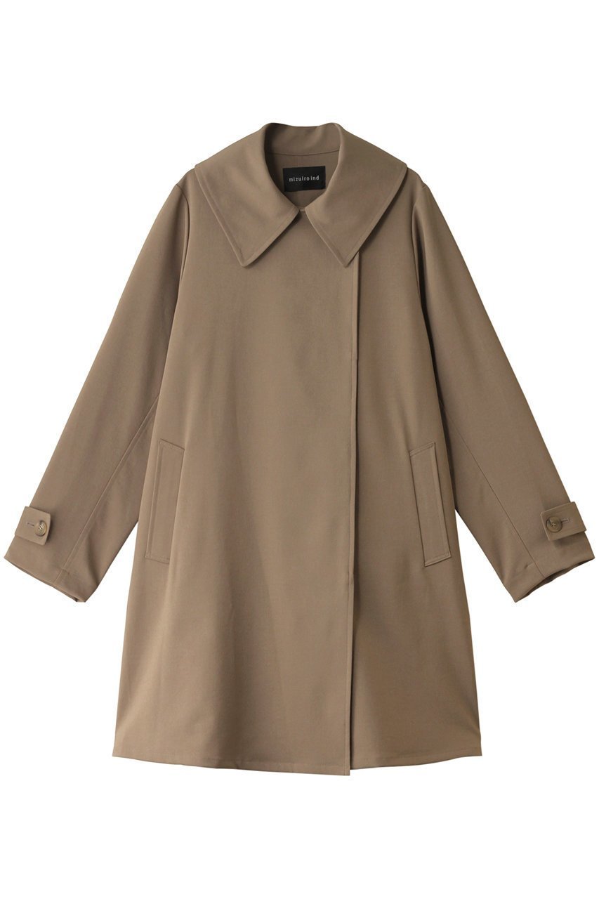 【ミズイロ インド/mizuiro ind】のpolyester trench CT コート インテリア・キッズ・メンズ・レディースファッション・服の通販 founy(ファニー) 　ファッション　Fashion　レディースファッション　Fashion for Women　アウター　Coat / Outerwear Collection　コート・ロングコート・ピーコート　Long Coats, Peacoats & More　シンプル　Simple, Minimal　ストレッチ　Stretch, Stretchy Fabric　ミドル　Middle Length, Mid Height　ロング　Long, Long-Length　エレガント 上品　Elegant　beige|ID: prp329100004173992 ipo3291000000032947242